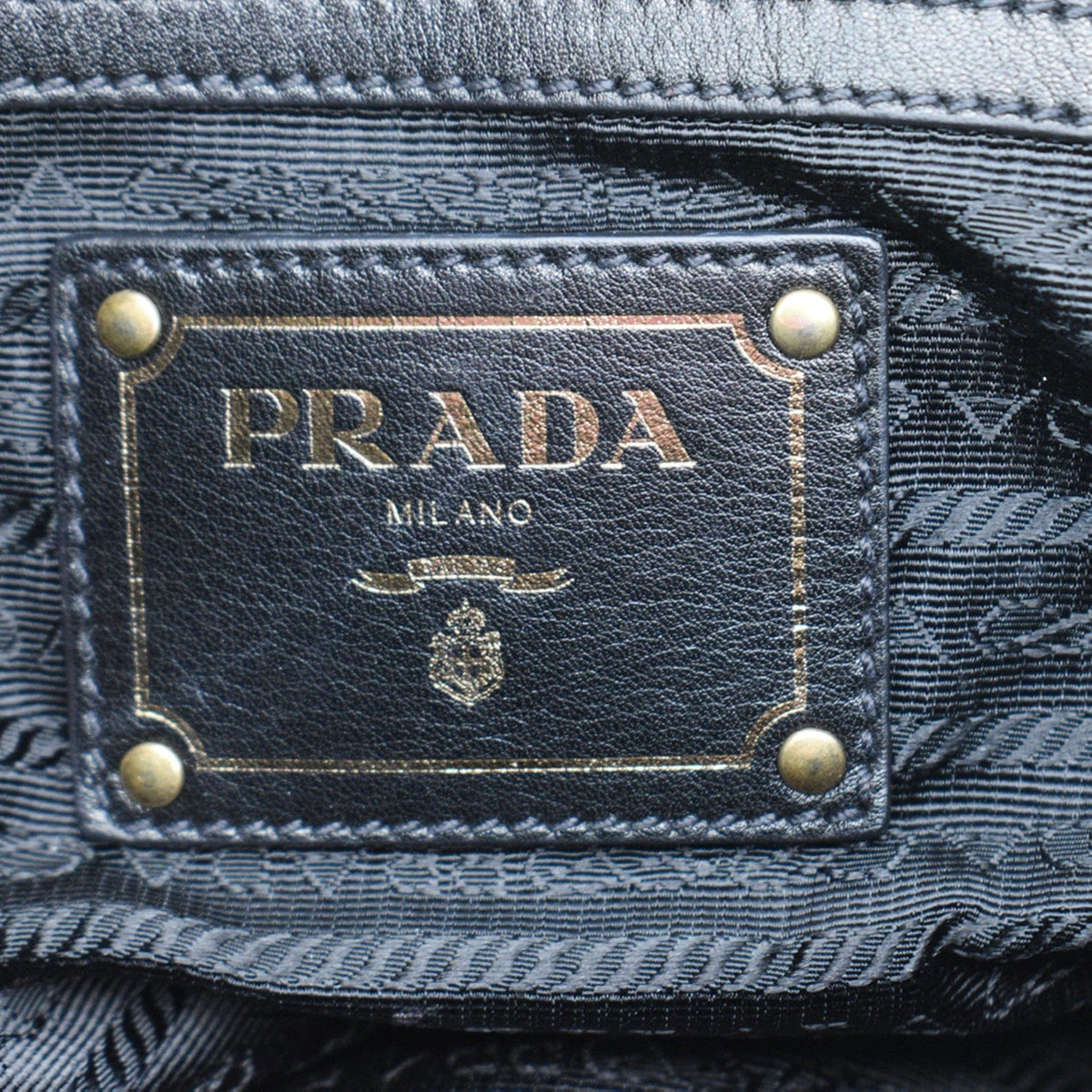 PRADA BR4281 Soft Leather Shoulder Bag Black