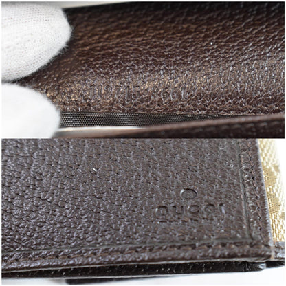 GUCCI GG Supreme Continental Flap Wallet Beige/Brown 112715
