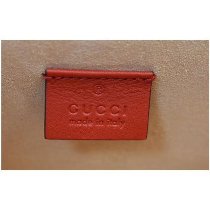 GUCCI Padlock Small GG Supreme Bamboo Top Handle Shoulder Bag Beige 603221