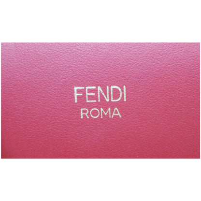 FENDI Runway Leather Tote Shoulder Bag Red