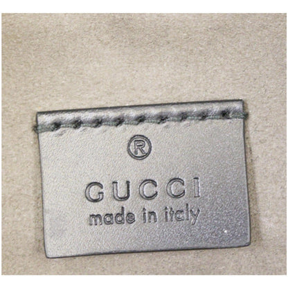GUCCI GG Signature Leather Backpack Bag Black 406370