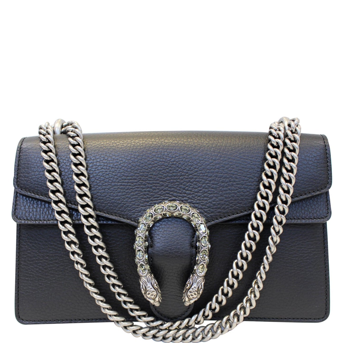 GUCCI Dionysus Small Leather Shoulder Bag 400249 Black