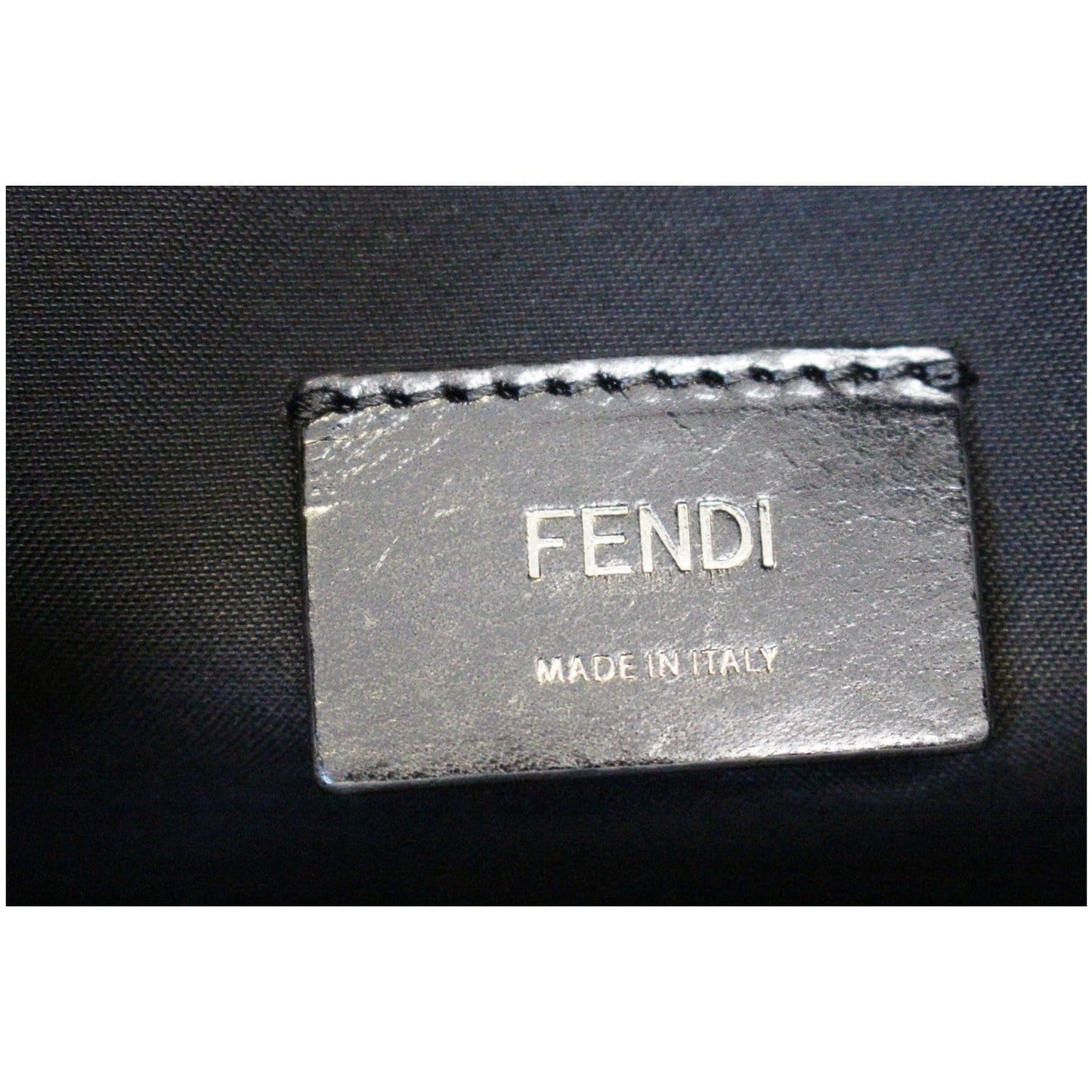 FENDI Black Leather Weekender Satchel Shoulder Bag