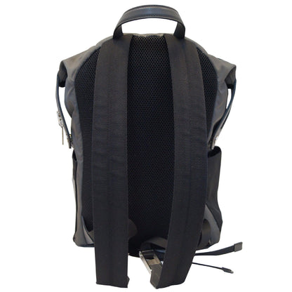 FENDI Shadow Logo Nylon Fabric Backpack Bag Grey/Black