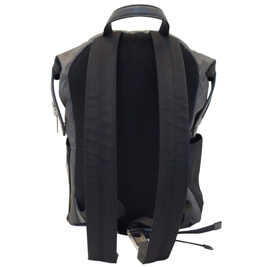 FENDI Shadow Logo Nylon Fabric Backpack Bag Grey/Black