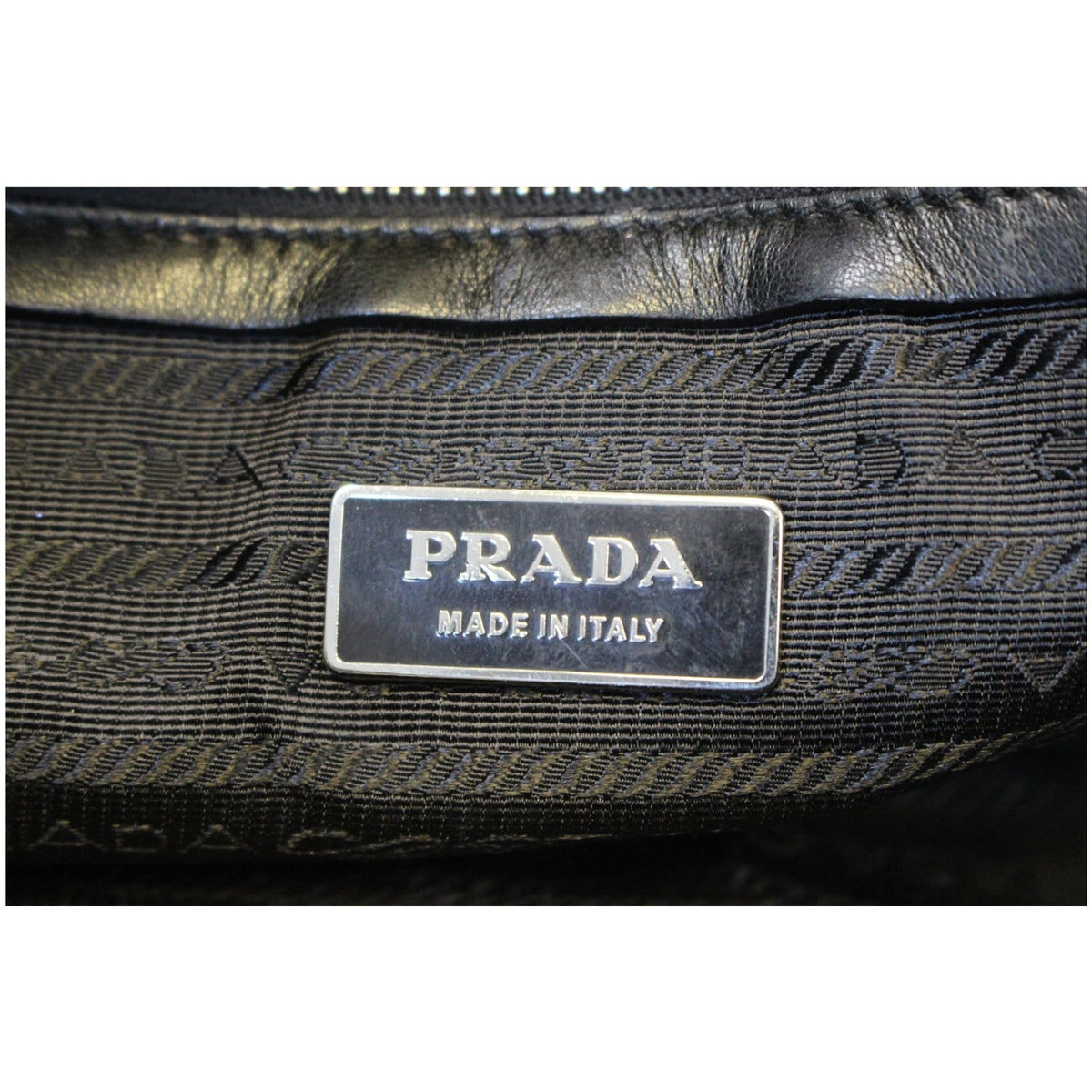 Prada Black Lambskin Leather Shoulder Bag