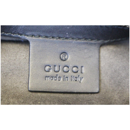 GUCCI Signature Leather Backpack Bag Black
