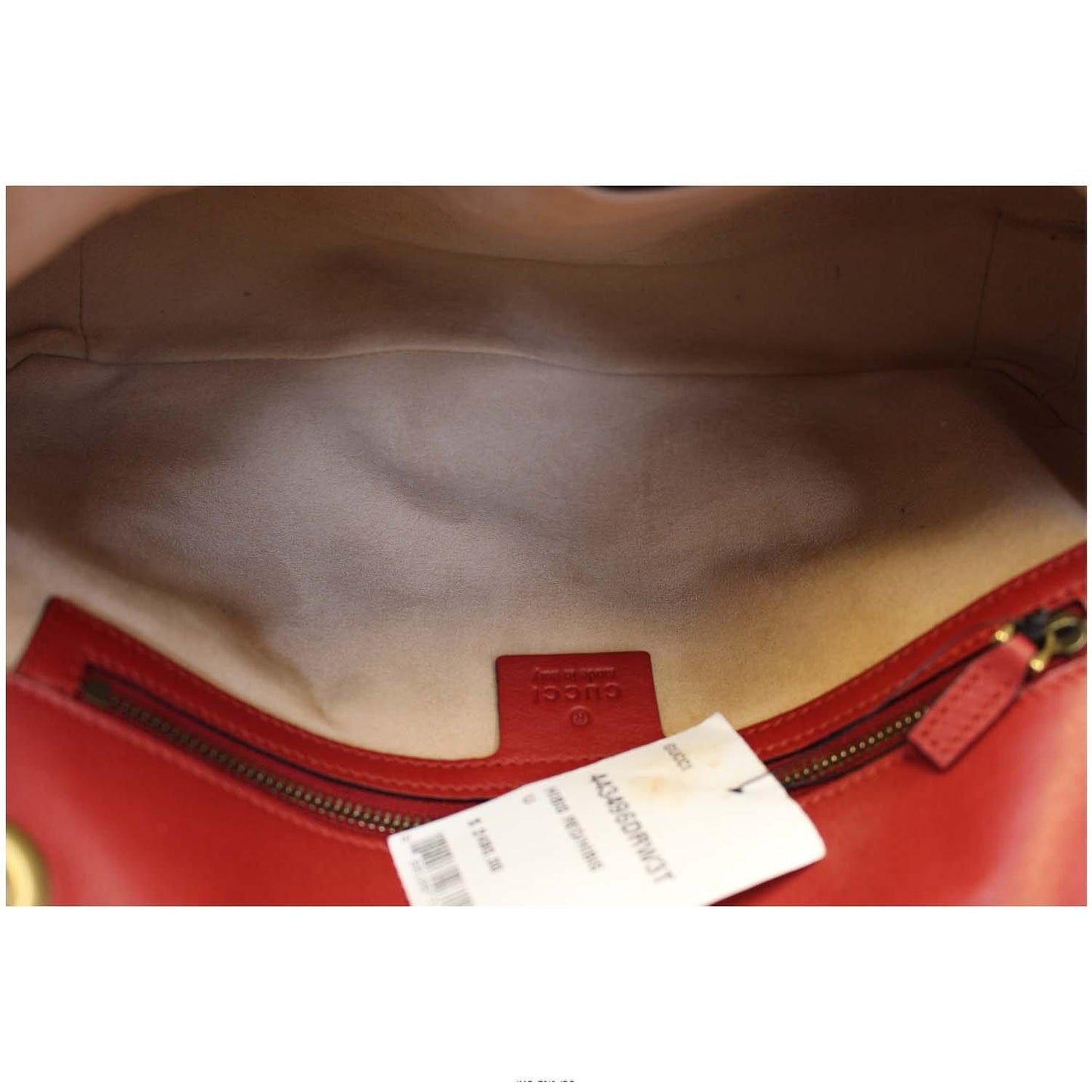 GUCCI GG Marmont Matelasse Red Leather Shoulder Bag
