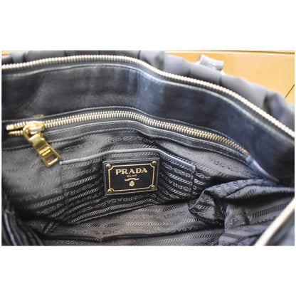 PRADA Gaufre Nappa Leather Tote Bag Black BN1336