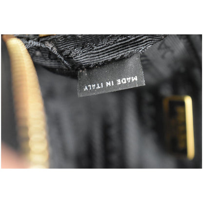 PRADA Saffiano Leather Camera Crossbody Bag Black