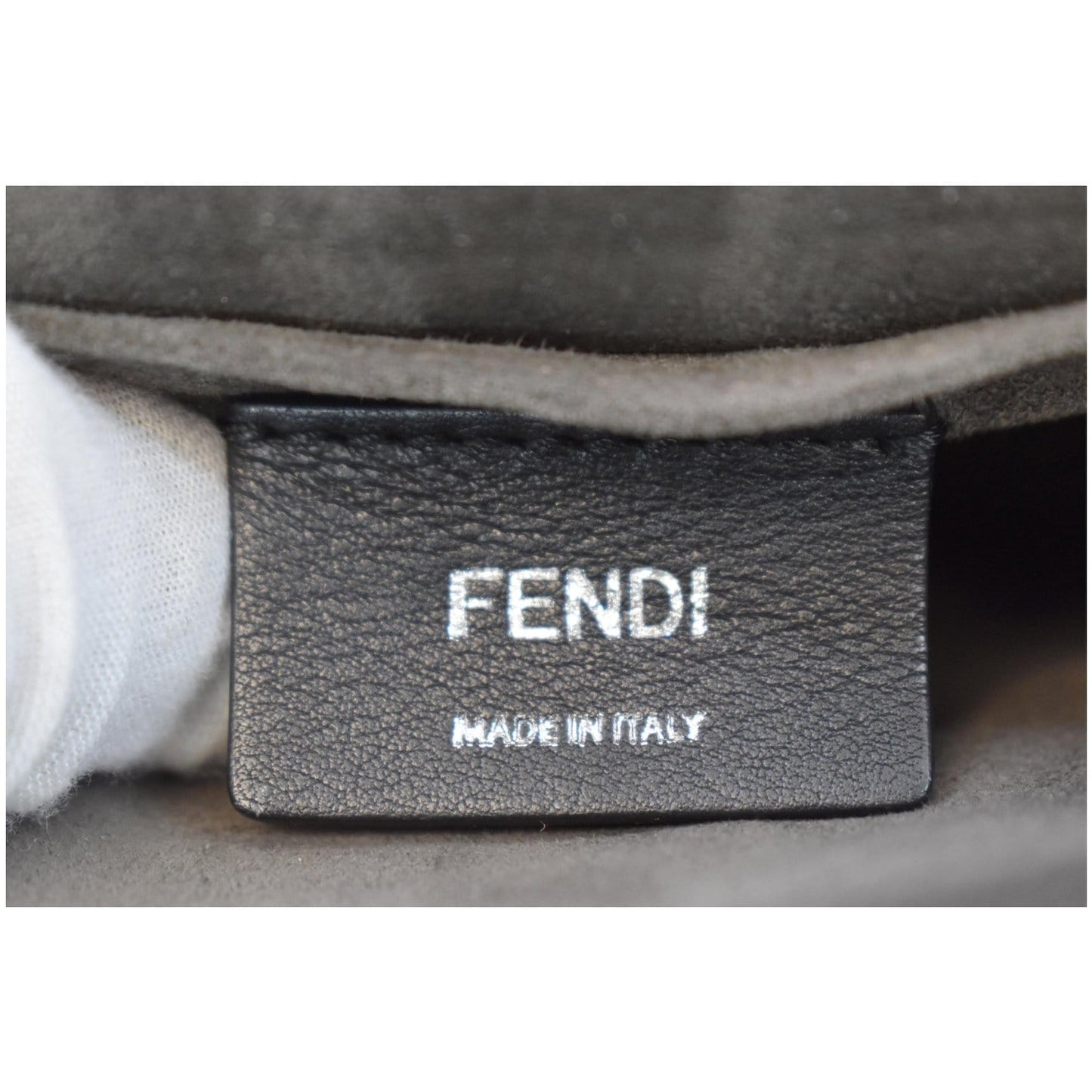 FENDI Mini Kan I Eyes Faces Leather Shoulder Bag Red