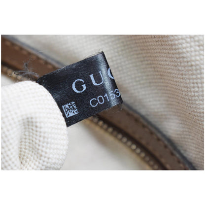 GUCCI Vintage Web GG Canvas Boston Bag Beige 247205