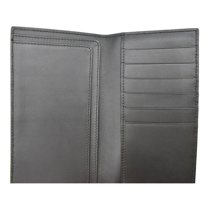 GUCCI Continental Long GG Guccissima Leather Wallet Black 224183