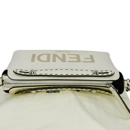 FENDI By The Way Medium Leather Boston Bag White