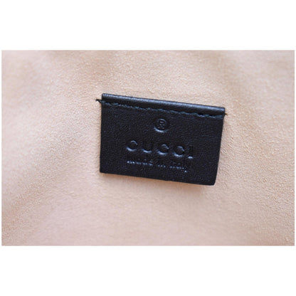 GUCCI Ophidia GG Suede Leather Pouch Clutch Bag Navy Blue 517551