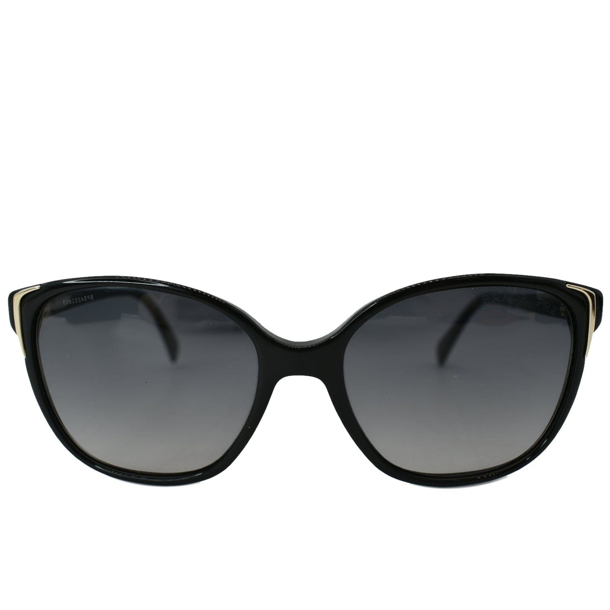 PRADA SPR 01O 1AB-5W1 Black Sunglasses Gray Polarized Lens