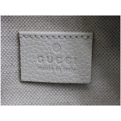 GUCCI Print Small Leather Belt Waist Bum Bag White 527792