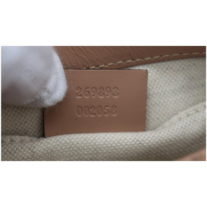 GUCCI Mayfair Small Bow GG Canvas Shoulder Bag Rose Beige 269893