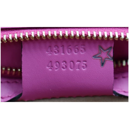 GUCCI Sylvie Medium Web Smooth Leather Top Handle Shoulder Bag Pink 431665