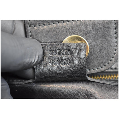 GUCCI Large GG Running Python Tote Bag Black 247179