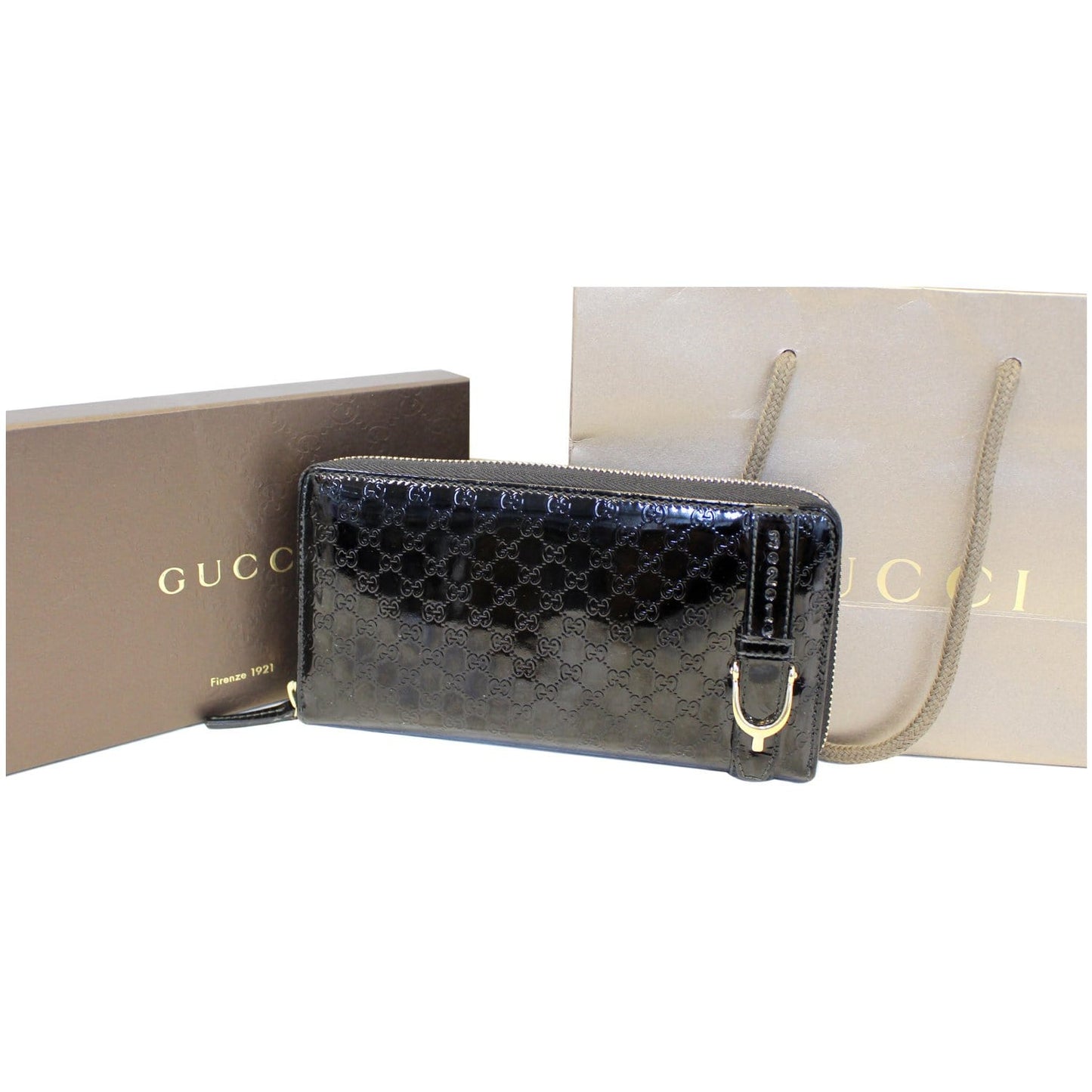 GUCCI Nice Microguccissima Patent Leather Wallet 309758