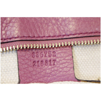 GUCCI Soho Chain Purple Leather Crossbody Bag