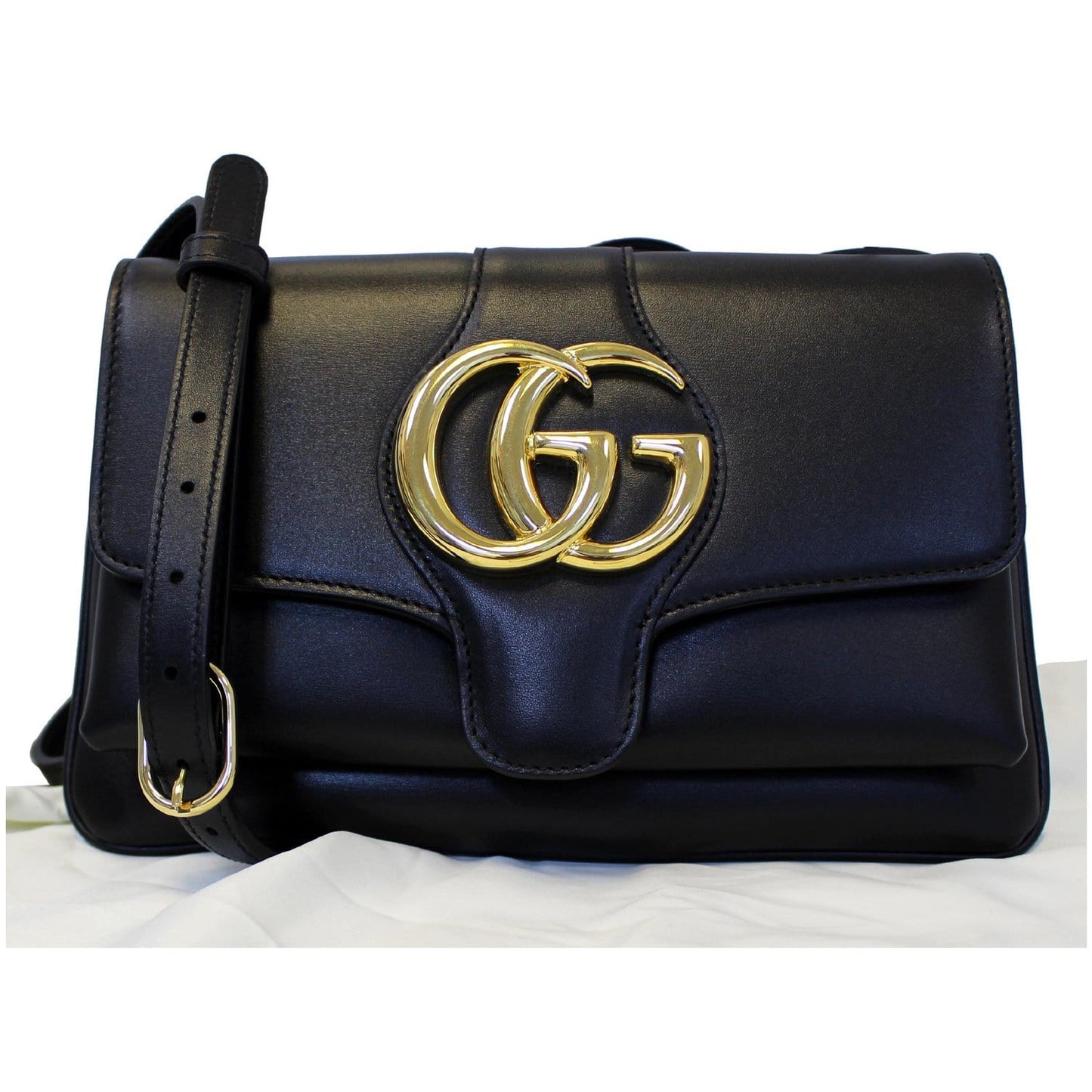 GUCCI Arli Small Leather Shoulder Bag Black 550129
