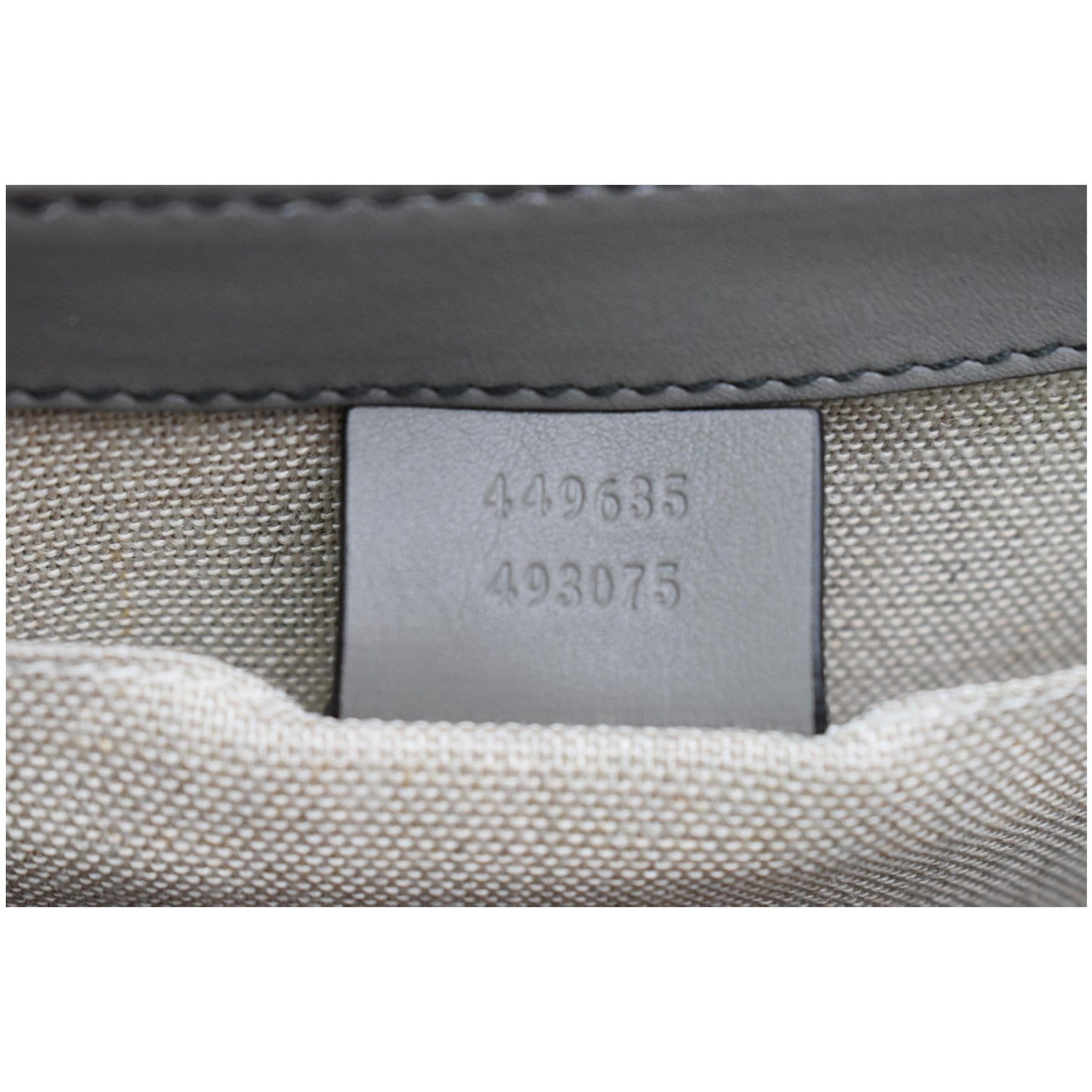 GUCCI Emily Medium GG Guccissima Leather Chain Shoulder Bag 449635 Gray