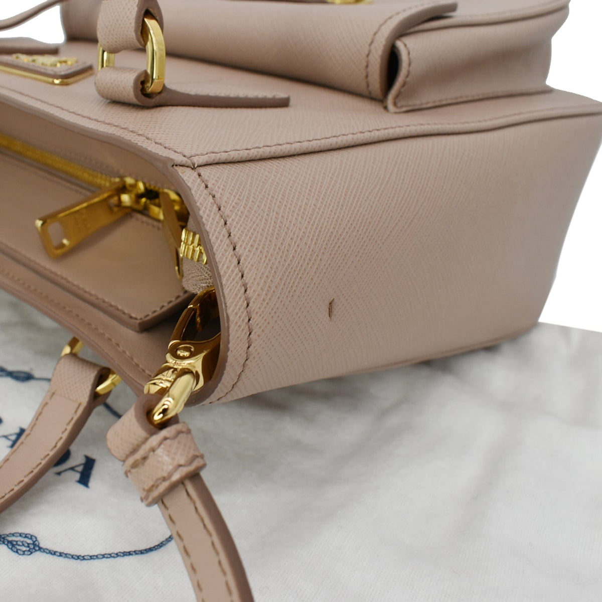 PRADA Lux Metropolis Saffiano Leather Tote Bag Cipria  - Hot Deals
