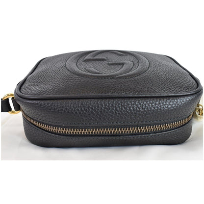 GUCCI Soho Disco Small Leather Crossbody Bag Black 347994