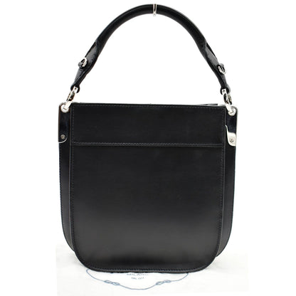 PRADA City Margit 1BC076 Calf Leather Satchel Bag Black