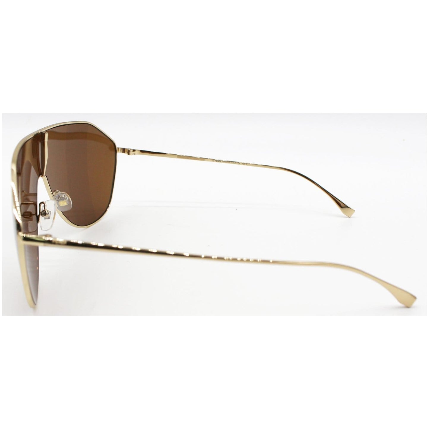FENDI FF  Gold Sunglasses Brown Lens