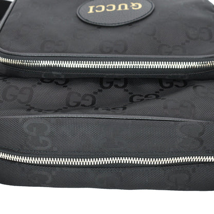 GUCCI Off The Grid GG Monogram Nylon Shoulder Bag Black 625858