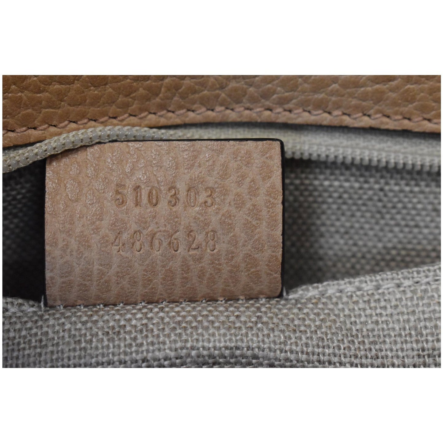 GUCCI Interlocking GG Calfskin Leather Shoulder Bag Brown 510303