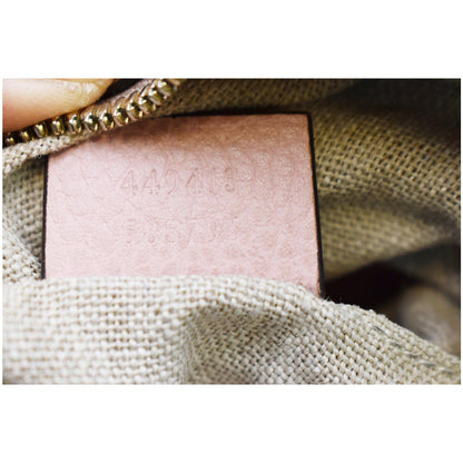 GUCCI Bree GG Canvas Leather Crossbody Bag Pink 449413