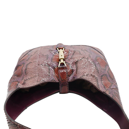 GUCCI Jackie Medium Python Shoulder Bag Purple 277520