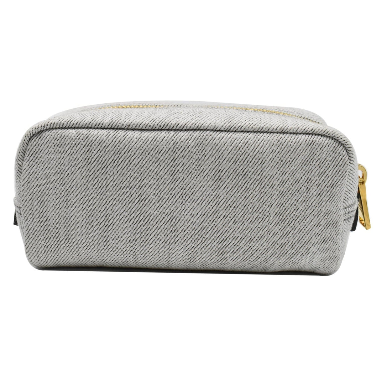 PRADA Milano Denim Canvas Pouch Bag Grey - 10% OFF