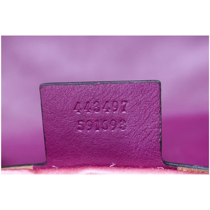 GUCCI GG Marmont Velvet Small Shoulder Bag Purple 443497