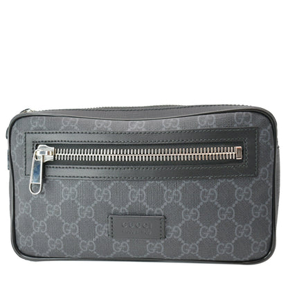GUCCI GG Supreme Canvas Belt Bumbag Black 474293