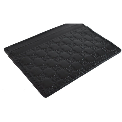 GUCCI  Microguccissima Card Case Black 476010