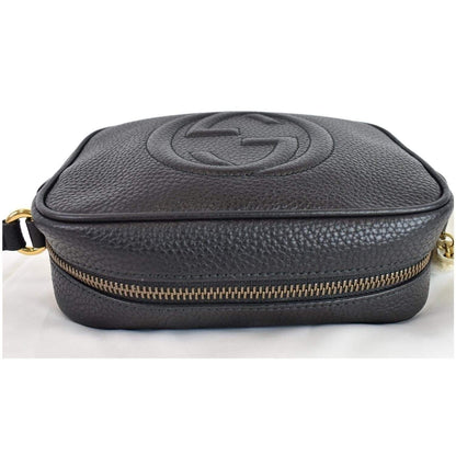 GUCCI  Soho Disco Small Leather Crossbody Bag Black 347994