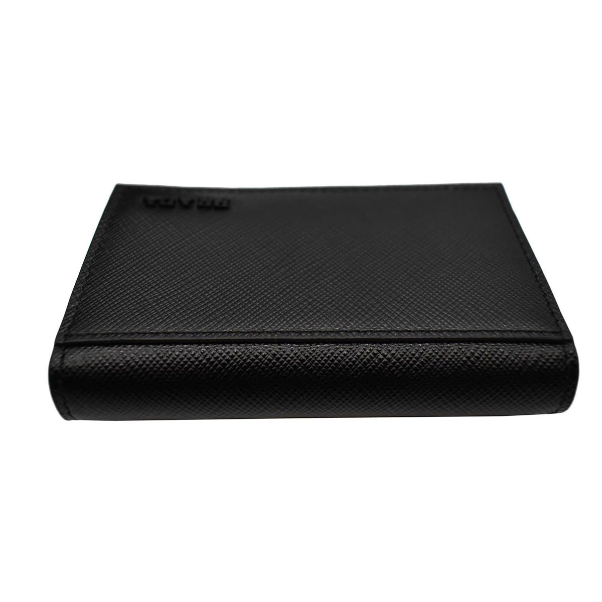 PRADA Saffiano Leather Active Card Holder Wallet Black- 15% OFF