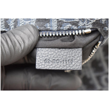 CHRISTIAN DIOR Saddle Oblique Jacquard Crossbody Bag Black