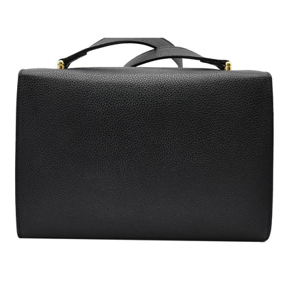 GUCCI Zumi Small Grainy Leather Chain Crossbody Bag Black 576388