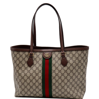 GUCCI Ophidia Medium GG Supreme Canvas Tote Bag Beige