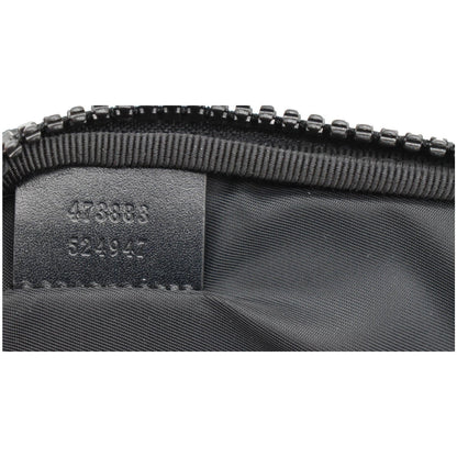 GUCCI Butterfly Techno Embroidered Canvas Tech Case Black 473883