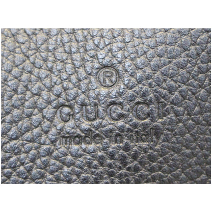 GUCCI Leather Business Briefcase Bag Black 387074
