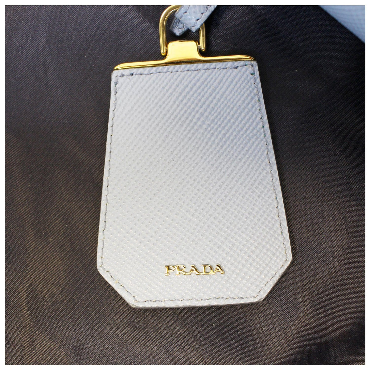 PRADA Lux Saffiano Leather Tote Shoulder Bag Blue
