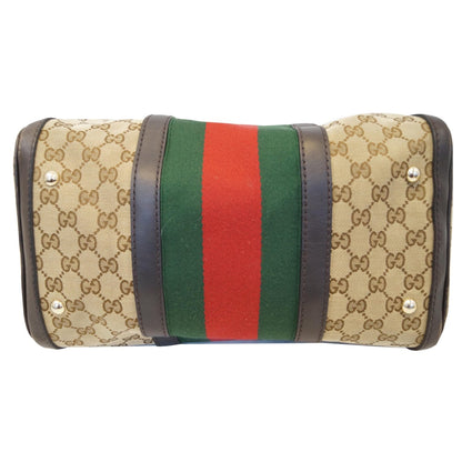 GUCCI Vintage Web Original GG Boston Bag Beige 247205