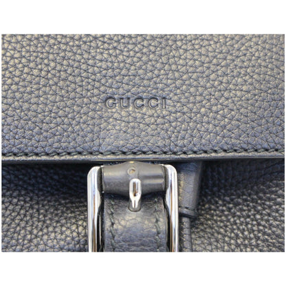 GUCCI Bamboo Pebbled Leather Backpack Bag Black - Last Call